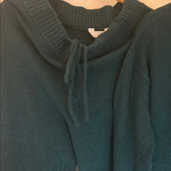 Time and Tru Dark Green Hooded Knit Jogger Set - Picture 4 of 8